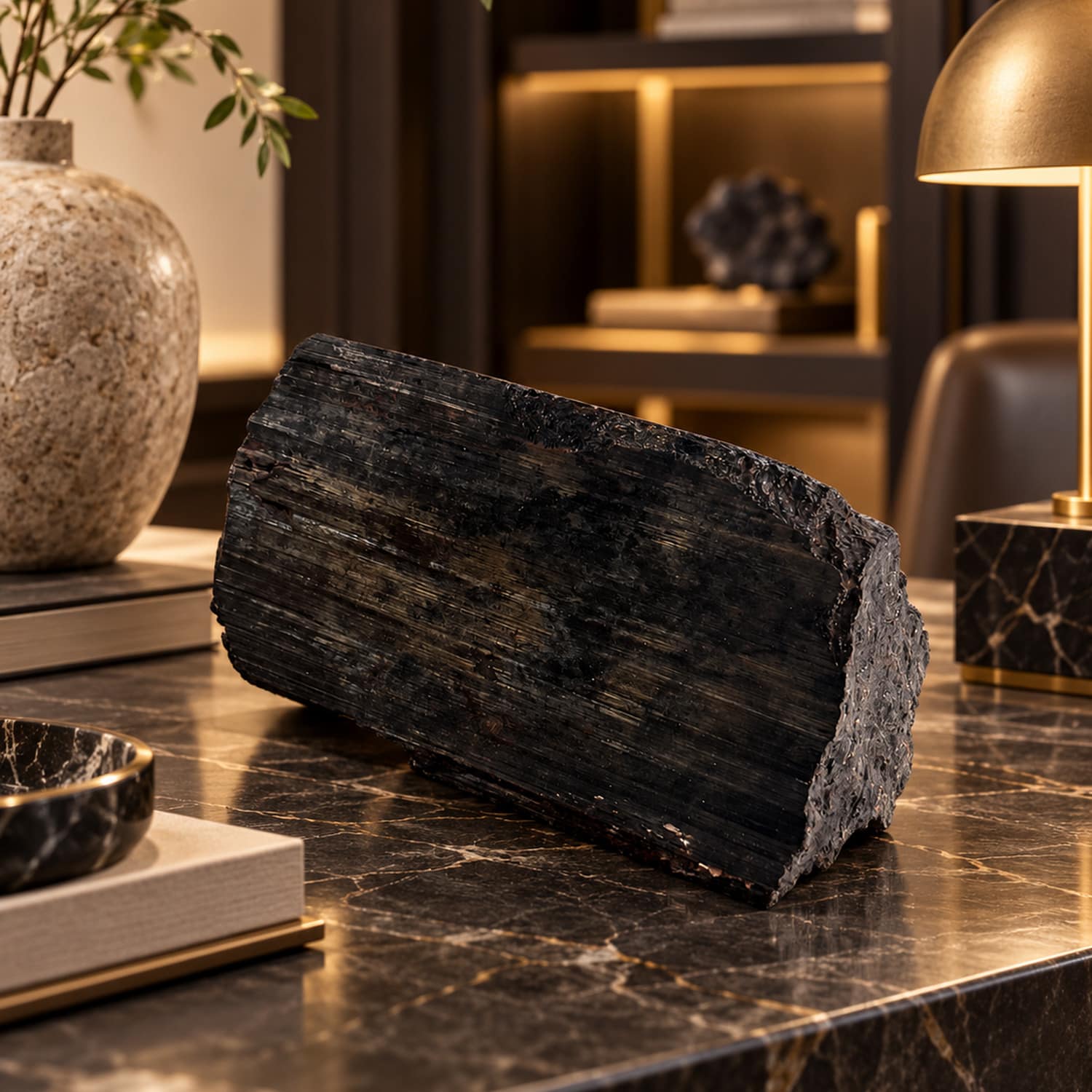 Large Black Tourmaline Specimen | Natural Mineral Display 1 Large Black Tourmaline Specimen | Natural Mineral Display