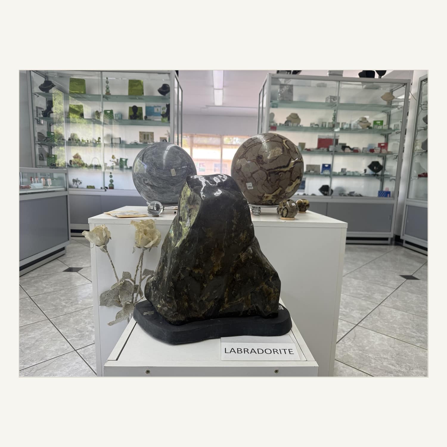 Large Labradorite Sculpture | Polished Stone Display 3 Large Labradorite Sculpture | Polished Stone Display - Image 3