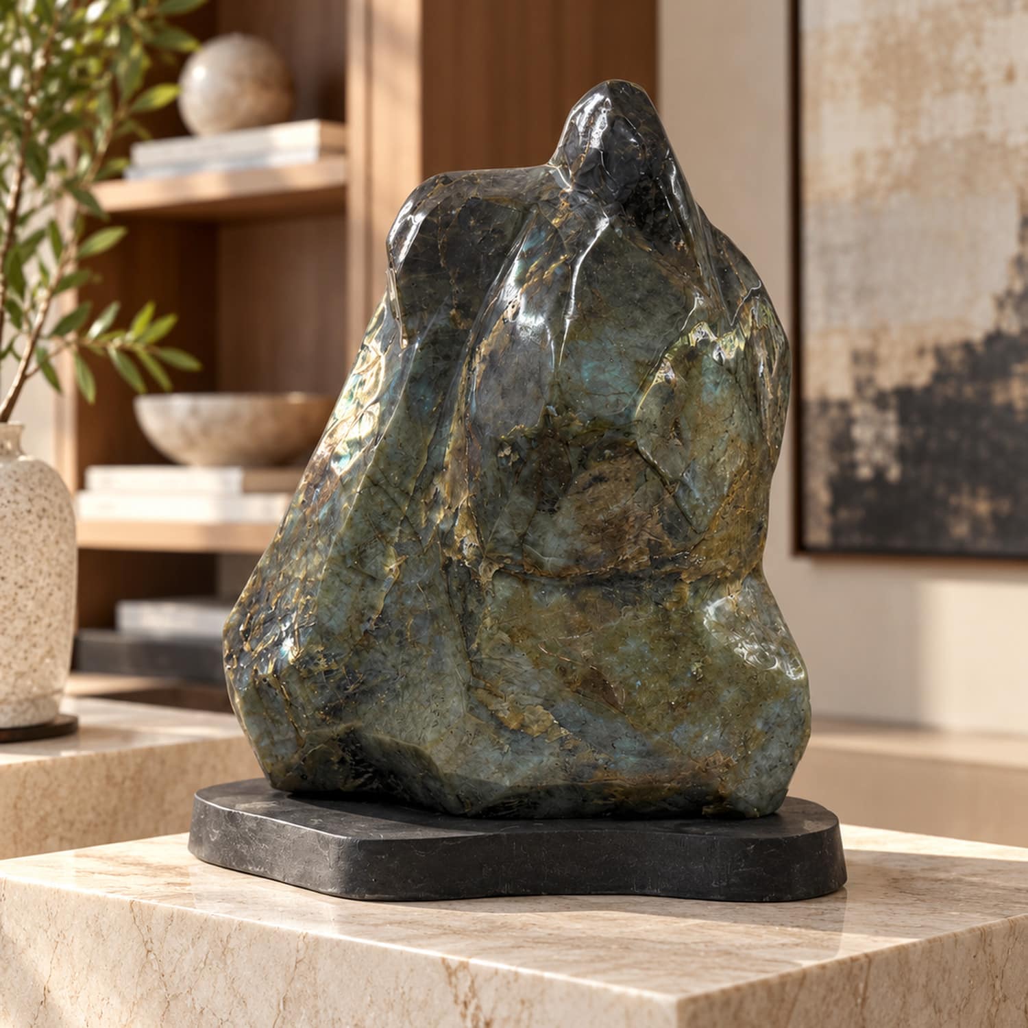 Large Labradorite Sculpture | Polished Stone Display 1 Large Labradorite Sculpture | Polished Stone Display