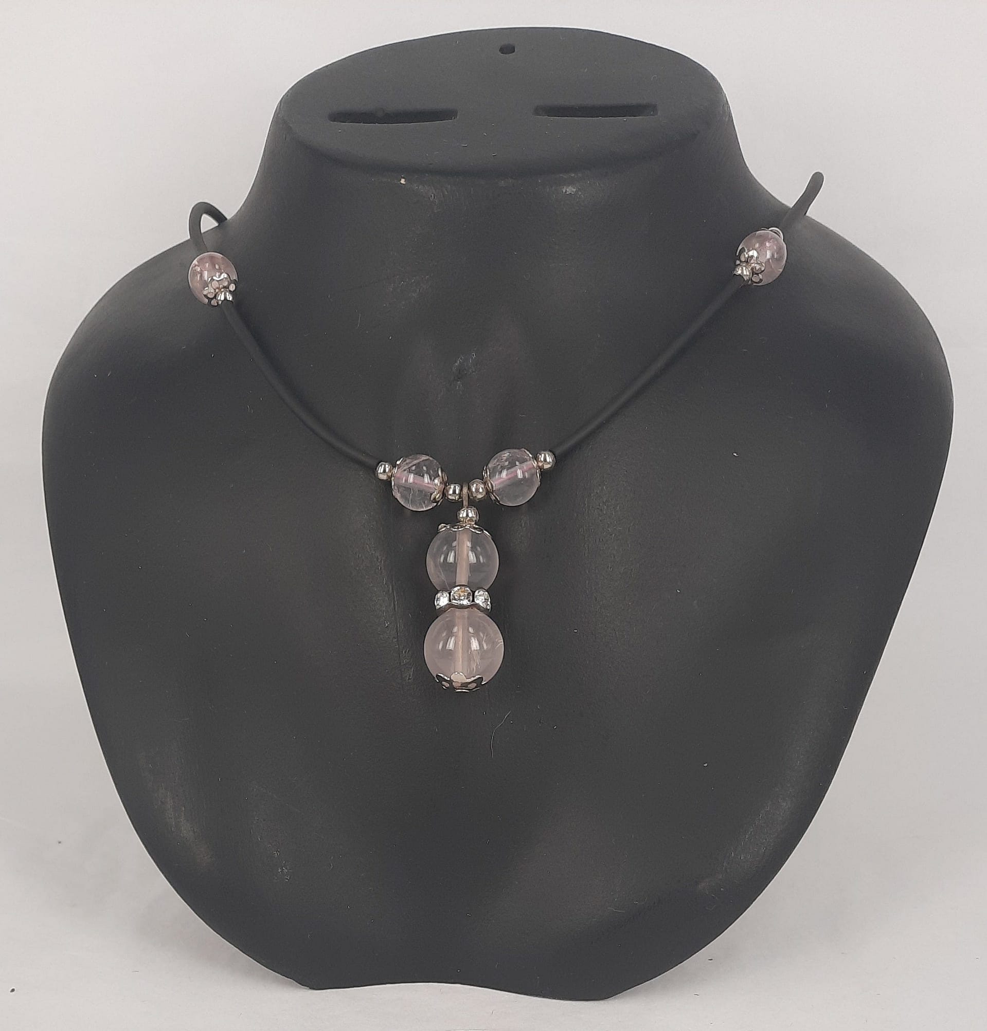 Rose Quartz Five-Bead Necklace | Gecko Jewellers 1 Rose Quartz Five-Bead Necklace | Gecko Jewellers